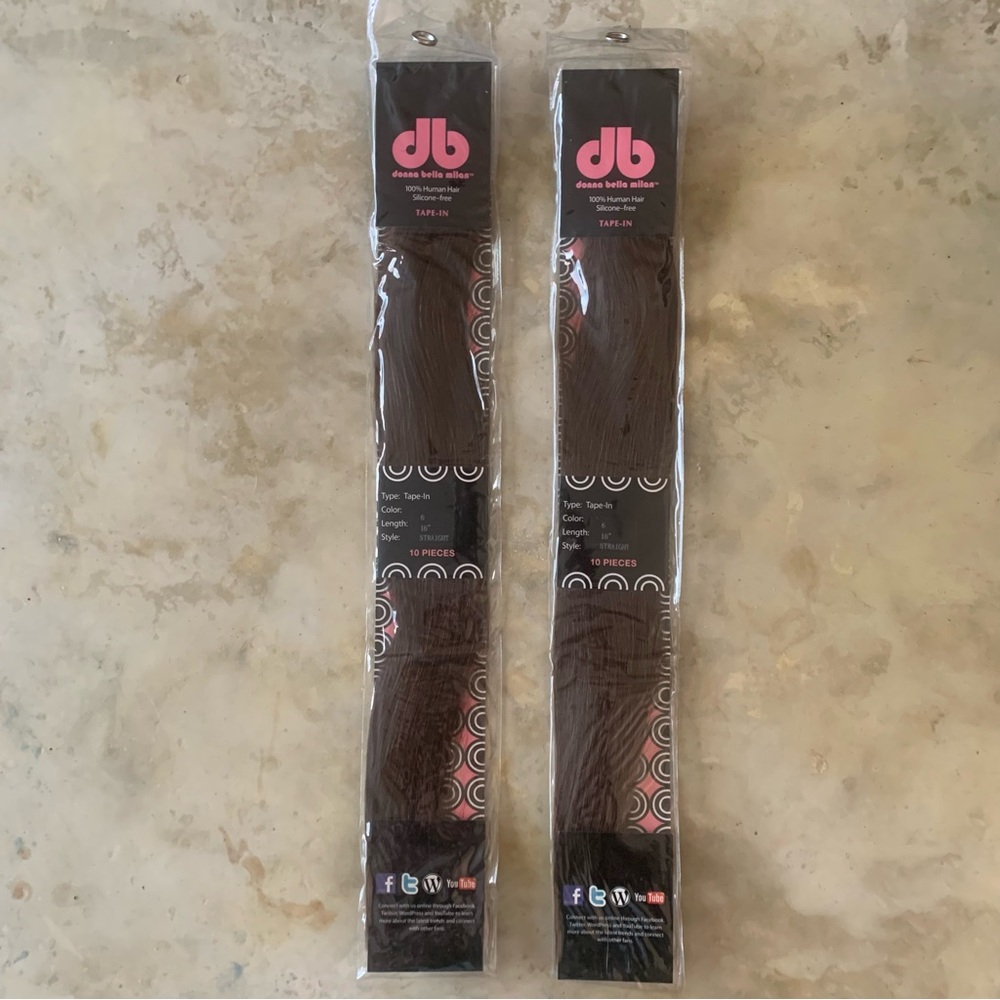 Donna Bella #6 Tape In 16” Hair Extensions - 2 Pk.